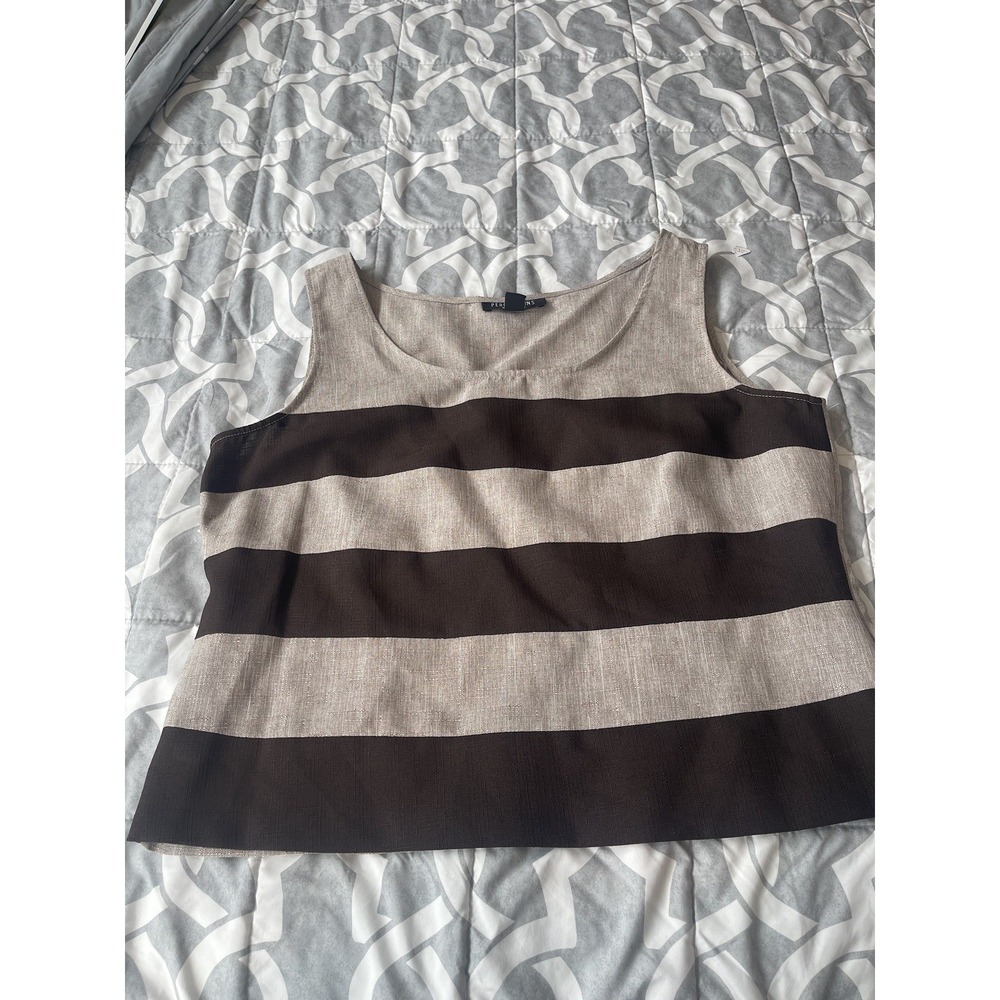 Perceptions Top Womens Brown Work Office Casual‎ Church Sz18